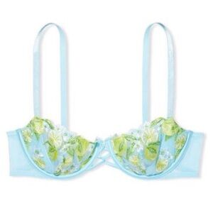 New! Victoria’s Secret dream angels unlined Demi bra Lemon blue 10259